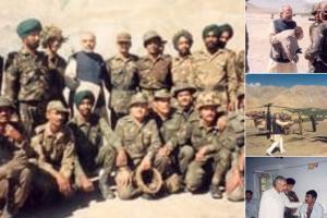 Narendra Modi shares photos on Twitter of Kargil visit during war
