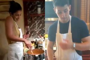 Priyanka Chopra and Nick Jonas take cooking lessons on date night