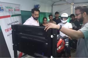 RTO's conduct training on unique mobile simulator for two-wheelers