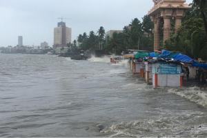 See Photos: High tide hit Mumbai this afternoon