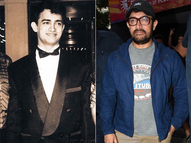 Aamir Khan's personality has seen a sea change over the years. From the lanky, cute Aamir we saw in Andaz Apna Apna, Aamir has transformed into a muscular beast that we see these days in films and real life. 