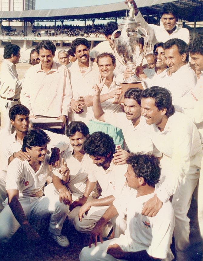 Kapil Dev and Co celebrate their Ranji triumph