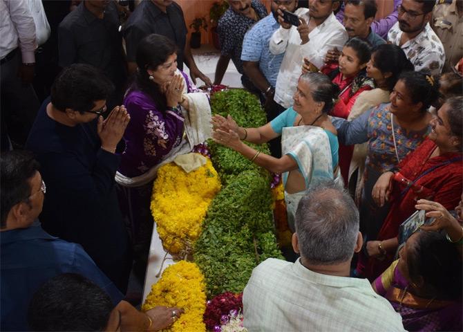 Raj Thackeray, who is the nephew of the late Bal Thackeray, founder of Shiv Sena party, was seen interacting with his party workers who had thronged his residence Krishna Kunj in Dadar in large numbers to wish him on his special occasion.