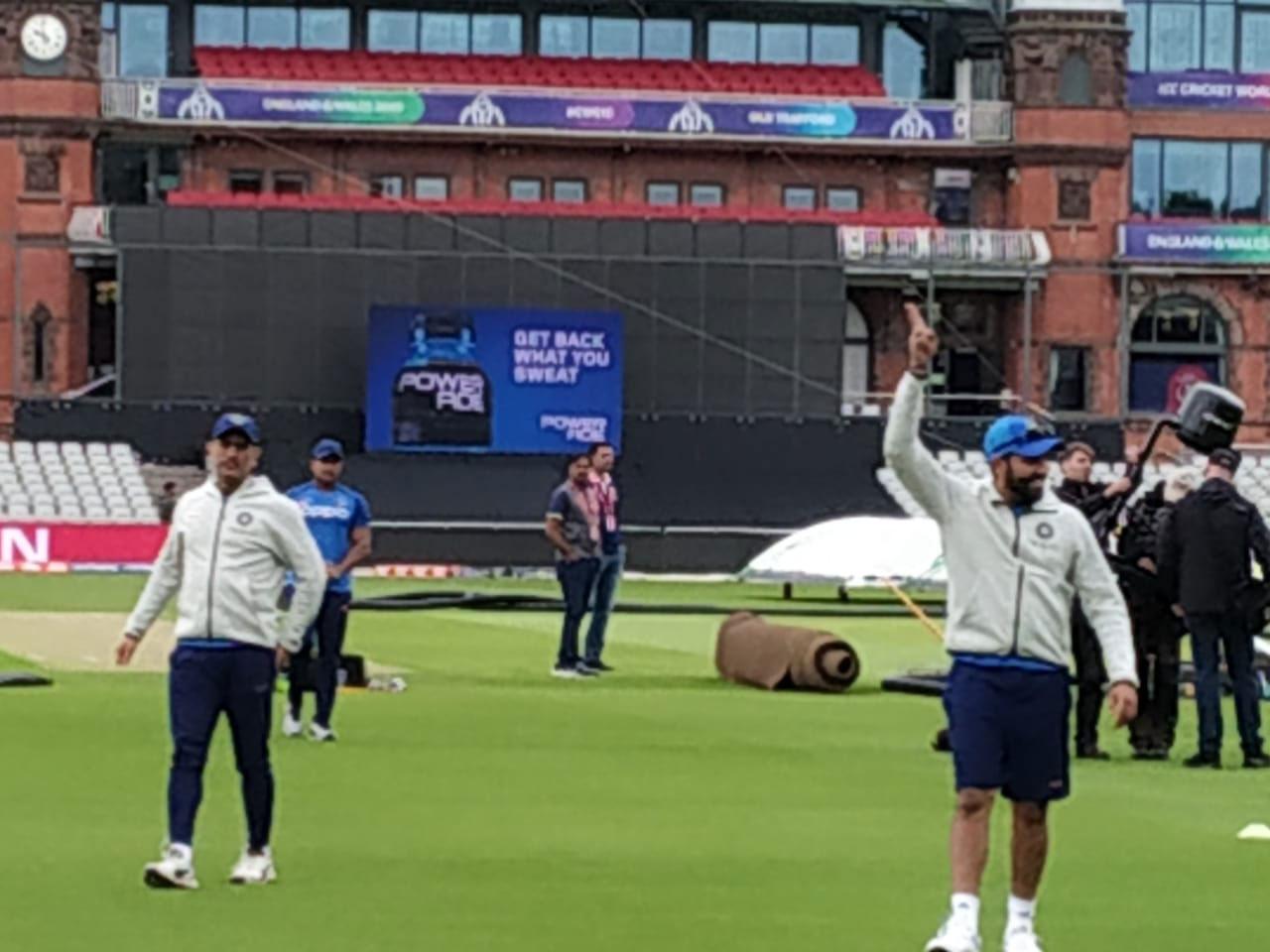 Indian players training hard in Manchester. India will be looking forward to continue their winning record in the ongoing World Cup 2019.