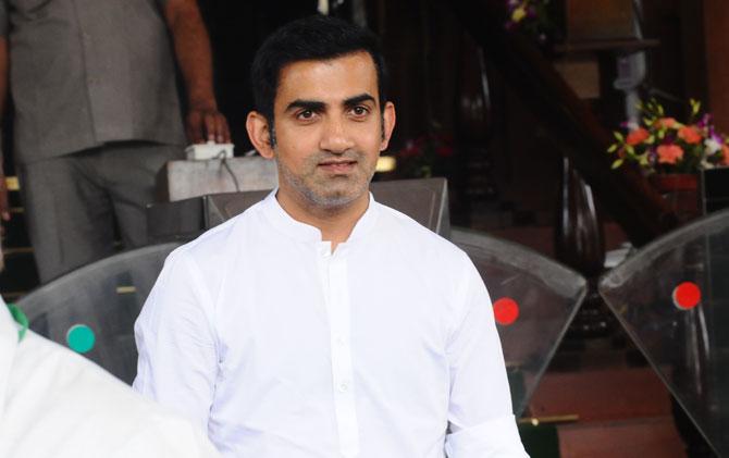 Newly-elected East Delhi MP Gautam Gambhir arrives for the first session of the 17th Lok Sabha at Parliament House in New Delhi on Monday. Former cricketer Gautam Gambhir took the oath in English