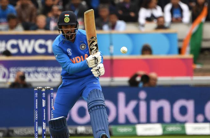 KL Rahul opened the innings in the absence of Shikhar Dhawan for the first time in World Cup 2019. The stylish right-hander scored a well made 50 to put up a 100+ run partnership.