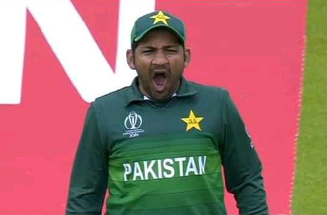Pakistan captain Sarfaraz Ahmed, who looked out of sorts in the field, started yawning mid-over. The wicketkeeper-batsman was later trolled for the yawn.