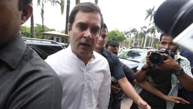 Congress President and MP from Wayanad Rahul Gandhi during the opening day of the first session of the 17th Lok Sabha at Parliament House in New Delhi, Monday. Rahul Gandhi had a shaky start in the 17th Lok Sabha as his absence in the first session of the new Lok Sabha was noticed and he also forgot to sign the Parliament register after taking his oath