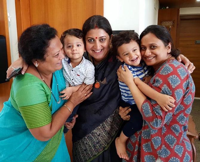 Being the awesome colleague and friend that she is, Smriti Irani shared this awww-dorable picture where she is seen playful time with her colleague's grandchild. Smriti captioned the pic: That 'Friday feeling when you meet your colleague and her grandkids & realise roles of relationships also changes