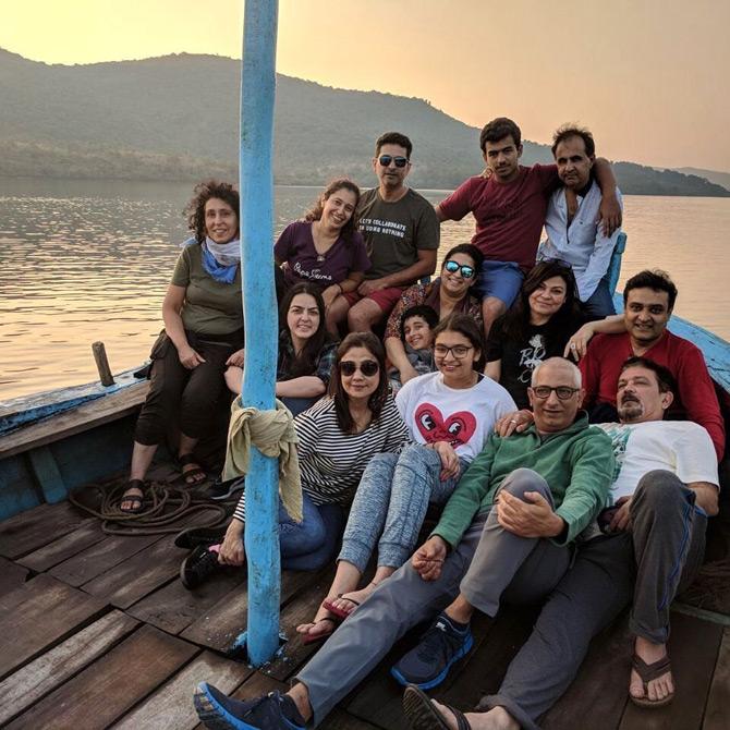 Sharing a leaf out of her travel life, Union Minister Smriti Irani shared this picture from her family travel diary. In the picture, Smriti and her family are seen having a jolly time as they enjoy the boat ride. Smriti captions this one: all that matters is being together.