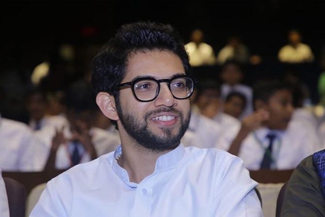 Yuva Sena chief Aaditya Thackeray was recently spotted at St Mary's School, Mazgaon where the young Thackeray scion was seen interacting with young school going students. Aaditya inaugurated the school’s new rooftop solar power plant and was seen having a playful time with the school students.