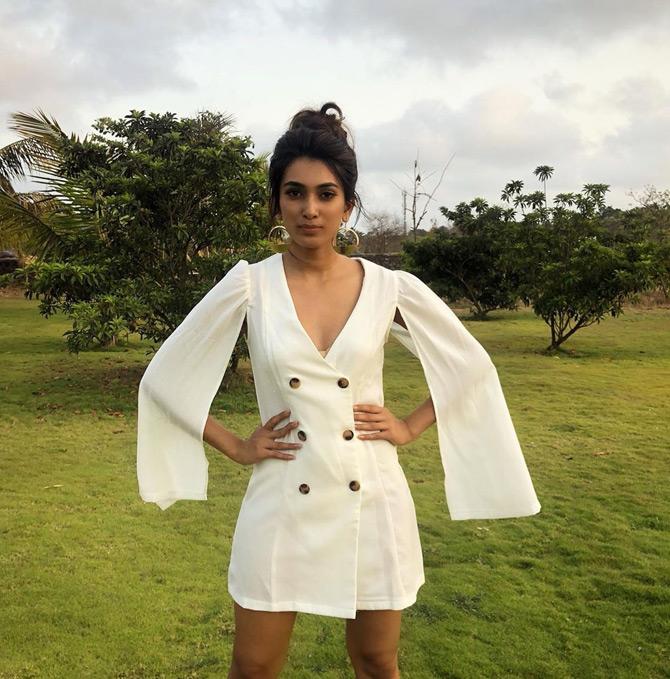 In picture: Vaishnavi Andhale shines in a v-neck white dress as she captions the pic: Stay strong always.