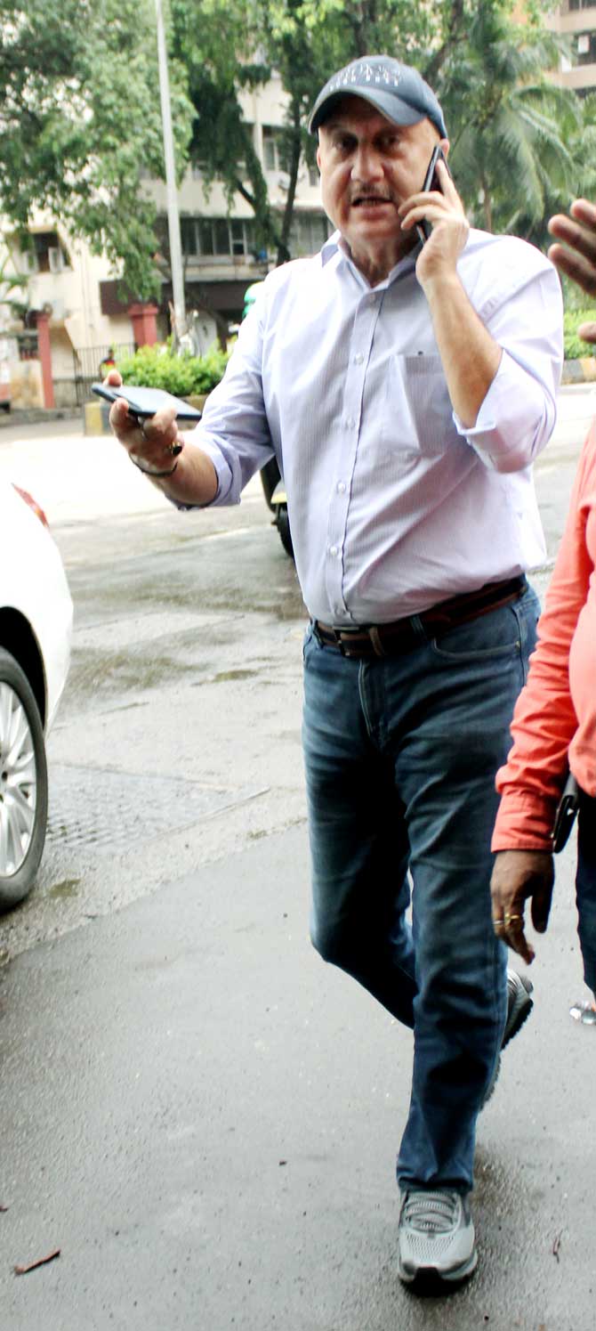 Anupam Kher was also spotted at a salon in Juhu. In a career spanning 35 years, Anupam Kher has seen several highs and lows but the actor says he will continue giving his all to films and retirement is nowhere in sight. The 64-year-old actor said one has to be excited about work to be able to continue for long.