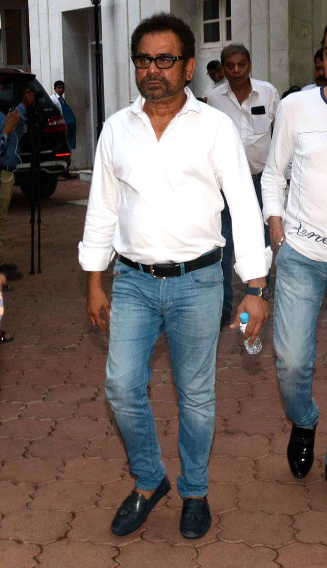 Anees Bazmee came to offer his condolences to Justine Rumeau Nihalani's family at ISKCON Temple, Juhu.