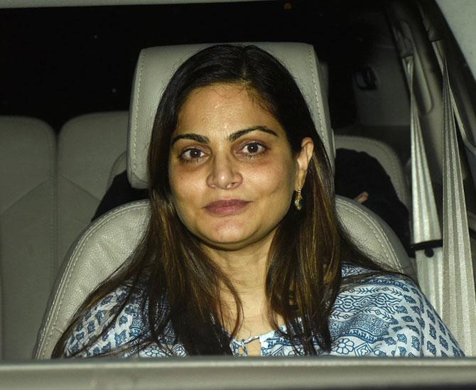 Salman Khan's sister Alvira Agnihotri also attended the special screening of Kabir Singh at YRF Studios in Andheri.