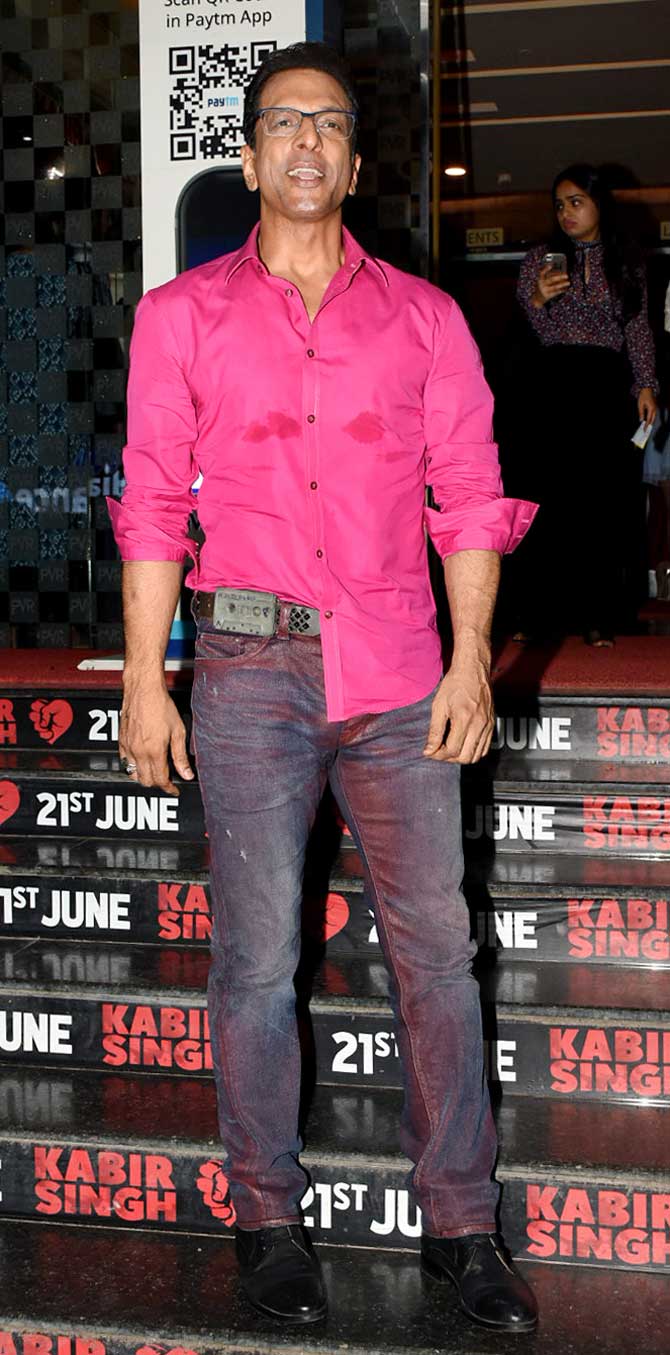 Jaaved Jafferi arrives for the special screening of Kabir Singh at a popular multiplex in Andheri.