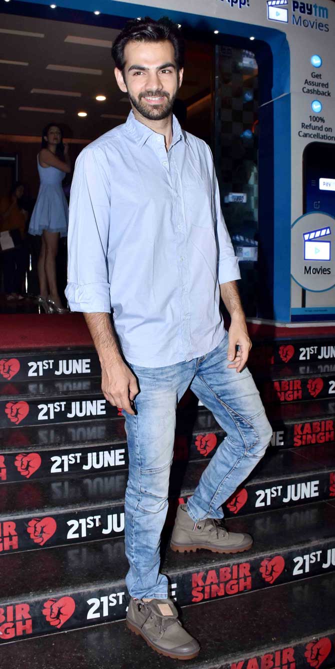 Karan V Grover also attended the special screening of Kabir Singh at a popular multiplex in Andheri.