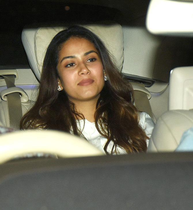 Shahid Kapoor's wife Mira arrives for the special screening of his film Kabir Singh at the YRF Studios in Andheri.