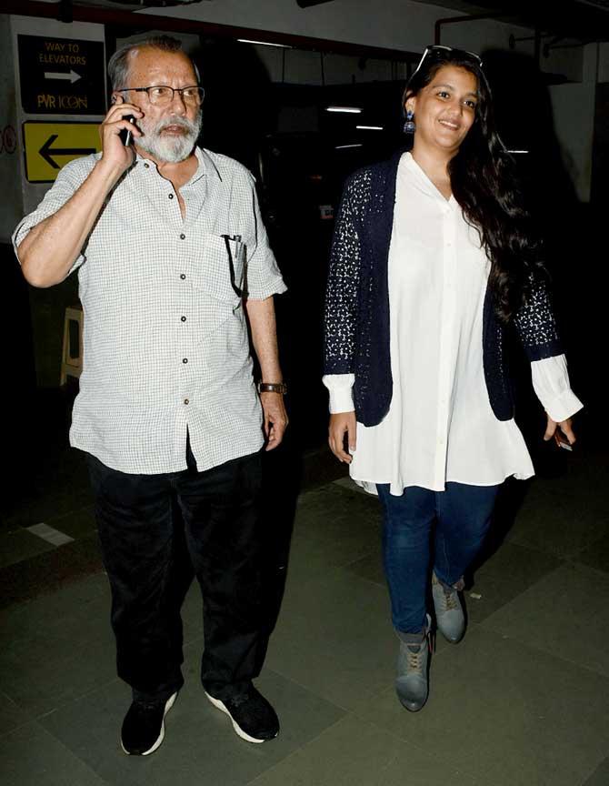 Shahid's father Pankaj Kapur and daughter Sanah also attended the special screening of Kabir Singh at a multiplex in Andheri.