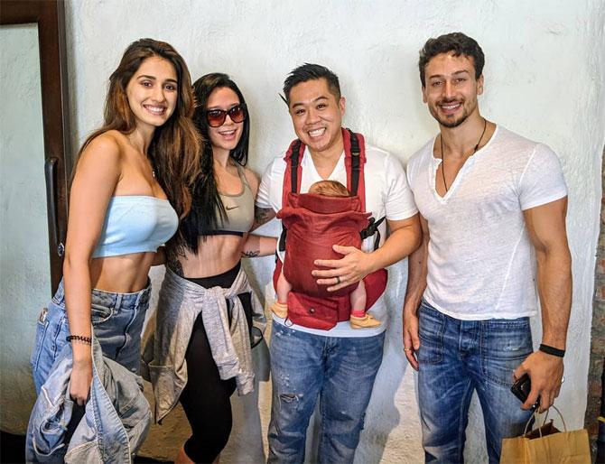 Chef Kelvin Cheung is popularly known as a celebrity chef and owner of Bastian and One Street Over in Bandra. Born in Canada and raised in the United States, Cheung has been quite popular in the city of Mumbai too.
In picture: Kelvin Cheung with Tiger Shroff, Krishna Shroff and Disha Patani