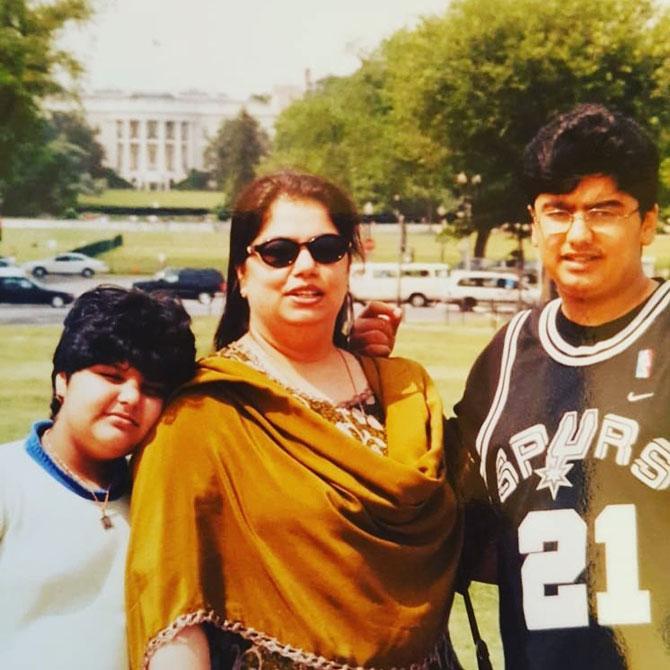 Arjun and Anshula Kapoor pose with mum Mona during an outing. The siblings share an extremely close bond, and Arjun has even called Anshula an extension of himself