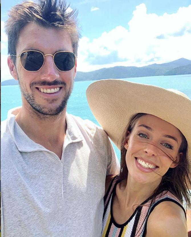 Pat Cummins has a Bachelor in Business from the University of Technology in Sydney.
Pat Cummins posted this picture with his partner Becky Boston and captioned it as, 