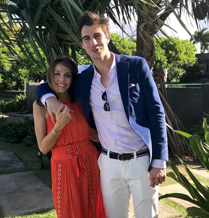 During the IPL 2020 auctions, Pat Cummins was purchased by Kolkata Knight Riders for Rs 15.5 crore. Cummins became the most expensive overseas player in the history of IPL.
Pat Cummins posted this picture with his partner Becky Boston and captioned it as, 