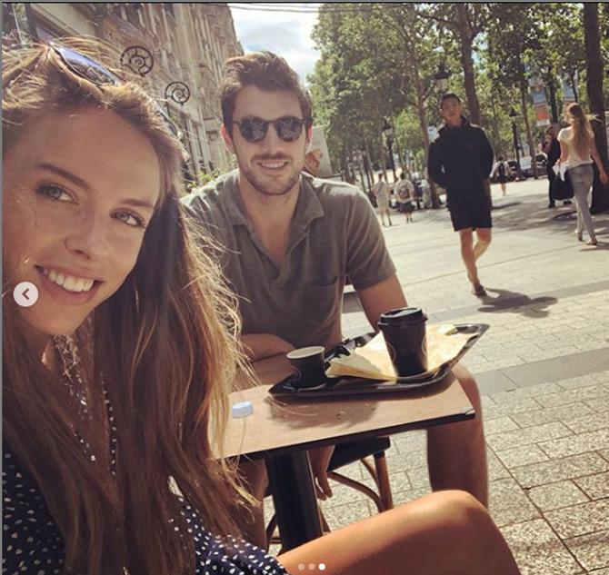 Pat Cummins has appeared in 64 ODIs and has bagged a total of 105 wickets. His best figures in the format is 5/70.
Pat Cummins and Becky Boston enjoying love to go on casual dates. Here they are seen enjoying lunch at a roadside restaurant in Sydney.