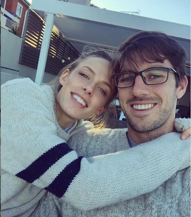 Pat Cummins was bought by Delhi Capitals during the IPL 2017 auctions for RS. 4.5 crore.
Pat Cummins posted this picture with his partner Becky Boston and captioned it as, 