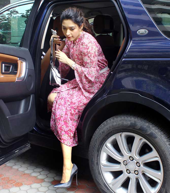 Tamannaah Bhatia was snapped shooting for her digital debut Vanity Series at a popular studio in Andheri, Mumbai. The actress opted for a floral pink shirt dress for the outing. On the work front, Tamannaah Bhatia has signed up for two new projects. One is a Telugu film, and one in Tamil. All pictures/Yogen Shah