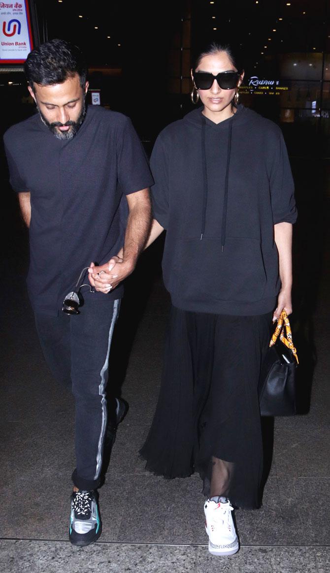 Sonam Kapoor Ahuja and husband Anand Ahuja return from their holiday in Japan. Sonam Kapoor will next be seen The Zoya Factor.