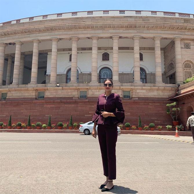 When Nusrat Jahan posted her photo with a close friend and another MP from Kolkata Mimi Chakraborty displaying the identity cards as MPs on the premises of Parliament, they were  trolled online for posting pictures in western outfits in front of the Parliament. Notably, the two had faced heavy trolling immediately after TMC chief Mamata Banerjee had announced their names as contestants for the 2019 General Elections