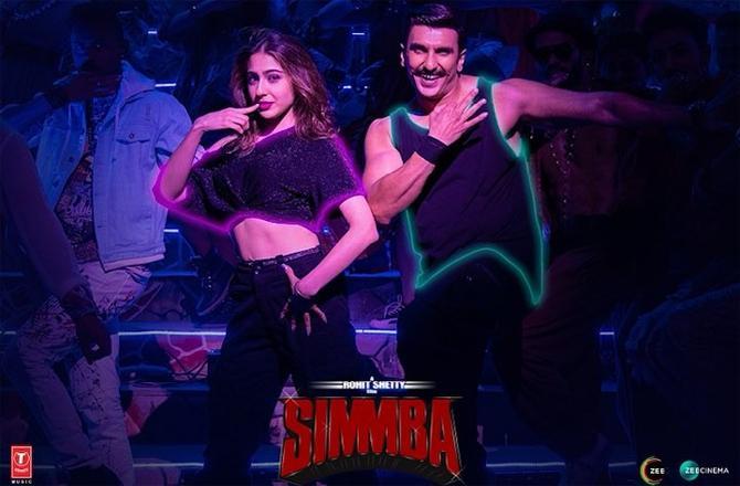 Simmba's Aankh Marey crooned by Neha Kakkar, recreated by Tanishk Bagchi with lyrics of Shabbir Ahmed, is the revamped version of yesteryear's number by the same name. Along with Ranveer Singh and Sara Ali Khan, the music video also features the Golmaal Gang - Arshad Warsi (who was also part of the original version), Tusshar Kapoor, Shreyas Talpade and Kunal Kemmu amidst the colourful vibes and desi tunes, highlighting their magnetic camaraderie of a kind.