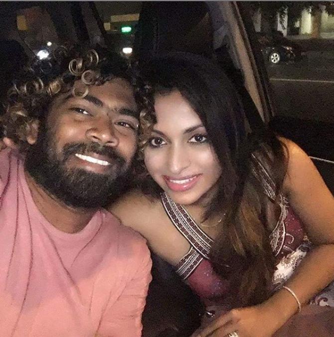 Reports have it that Lasith Malinga first met his wife Tanya at an advertisement shoot, where she was the event manager.