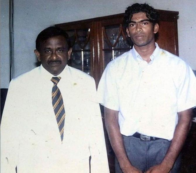 Lasith Malinga posted this picture from his younger days when he had just started playing cricket and captioned it as, 