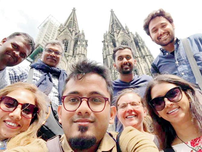 (Top row, centre) Abhinav Grover with other South Asian artistes