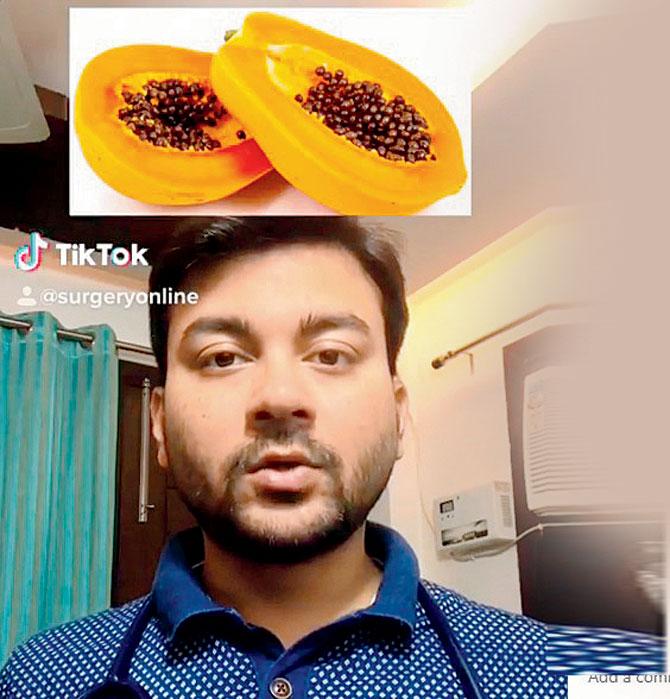 Animesh Gupta talking about how papaya is good when you