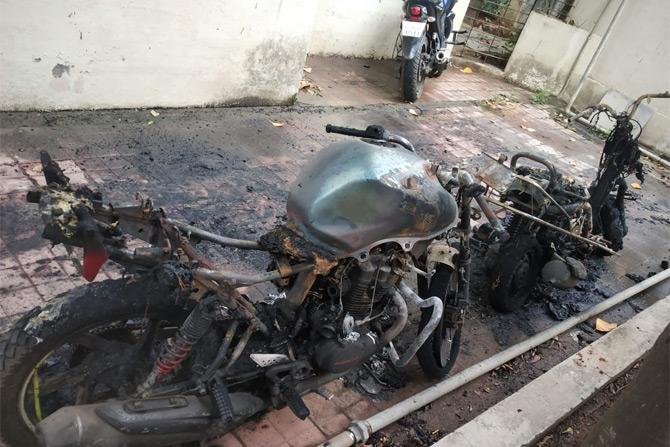 Bike burnt to ashes