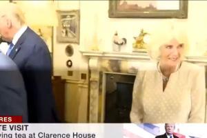 Duchess of Cornwall Camilla's wink behind Trump's back goes viral