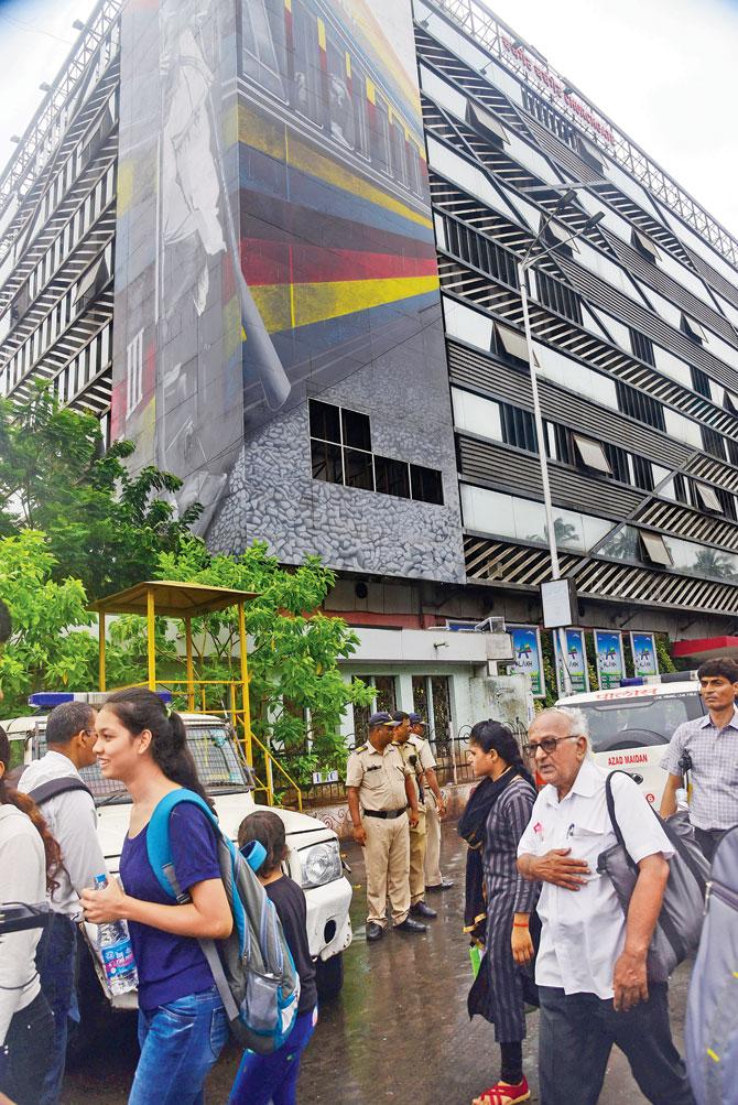 The cladding panels were installed when Churchgate railway station was renovated