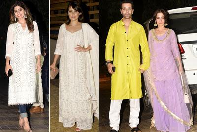 Minissha Lamba, Shamita, Ekta Kapoor, Aamir-Sanjeeda at Eid bash