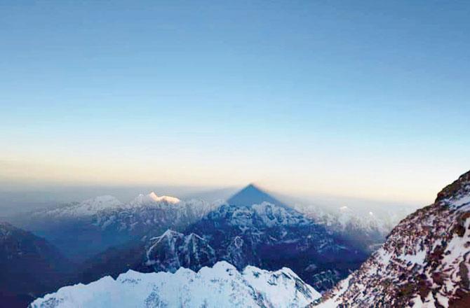His view from the Everest summit