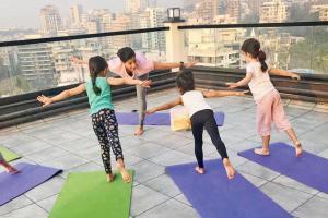 From crab to a shark, wildlife yoga for kids