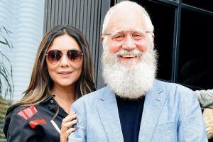 Despite traffic chaos, David Letterman is all smiles with Gauri Khan