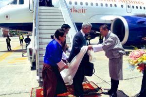 External affiars minister Jaishankar reaches Bhutan, meets PM Tshering