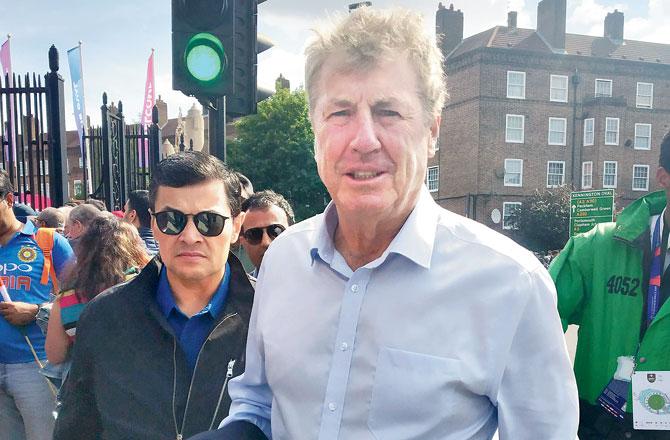 John Wright outside The Oval yesterday. Pic/Harit N Joshi