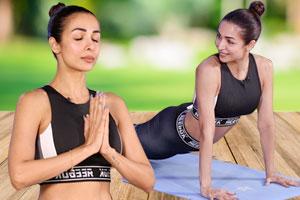 Maliaka Arora and Sarvesh Shashi teaching RJ Archana Yoga