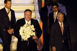 US Secretary of State Mike Pompeo arrives Delhi