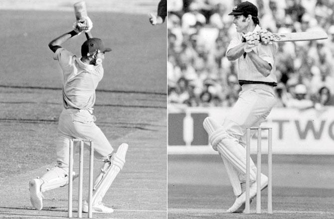 Mohd Azharuddin (left) in 1985 and Australia