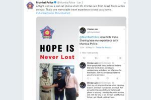 Mumbai Police bring joy to Israel citizen who lost his mobile in a taxi